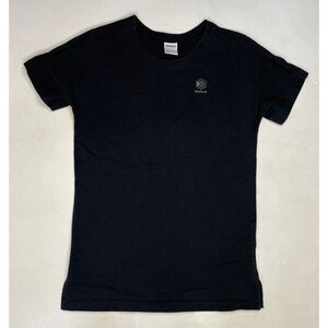 Reebok Long Tee With A Split Hem T-shirt Men Medium Black Short Sleeve CE5010